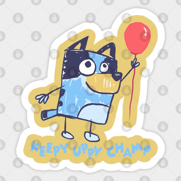 Keepy Uppy - Text version Sticker by SirRonan